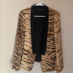 Zara Tiger print Blazer Jacket Sz XS